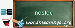 WordMeaning blackboard for nostoc